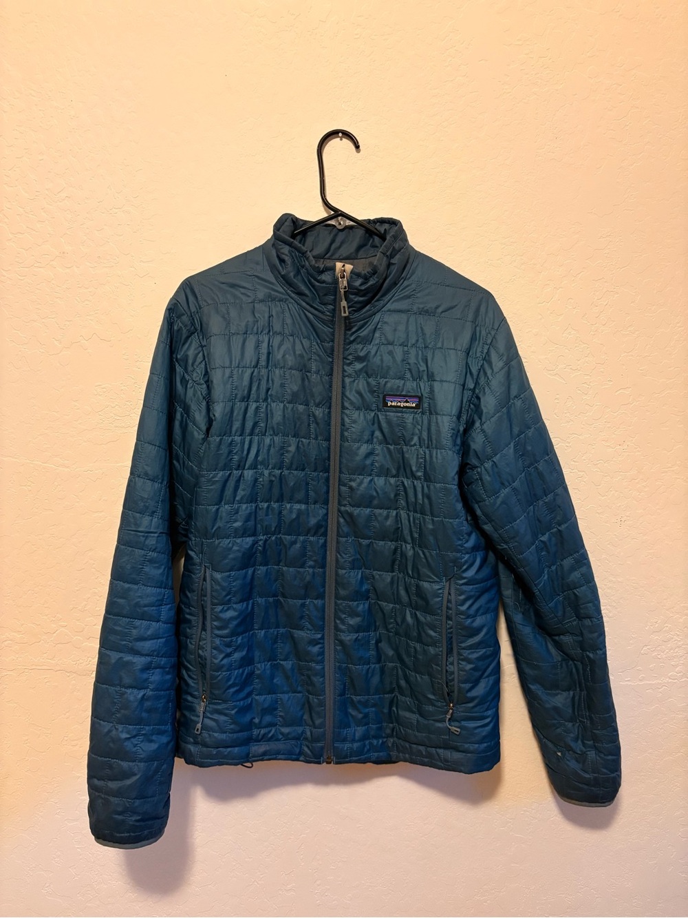 Patagonia Teal Blue Quilted Packable Jacket